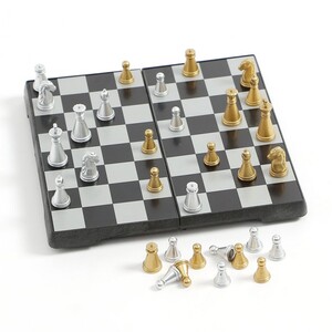 앤티크 접이식 자석 체스 캠핑게임 체스판